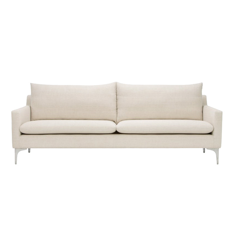 nuevo anders sofa sand stainless legs front