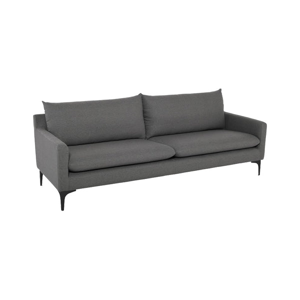 crown and birch brigitte sofa slate grey black legs angle