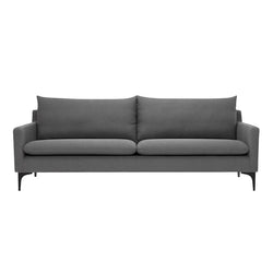 nuevo anders sofa slate grey black legs front