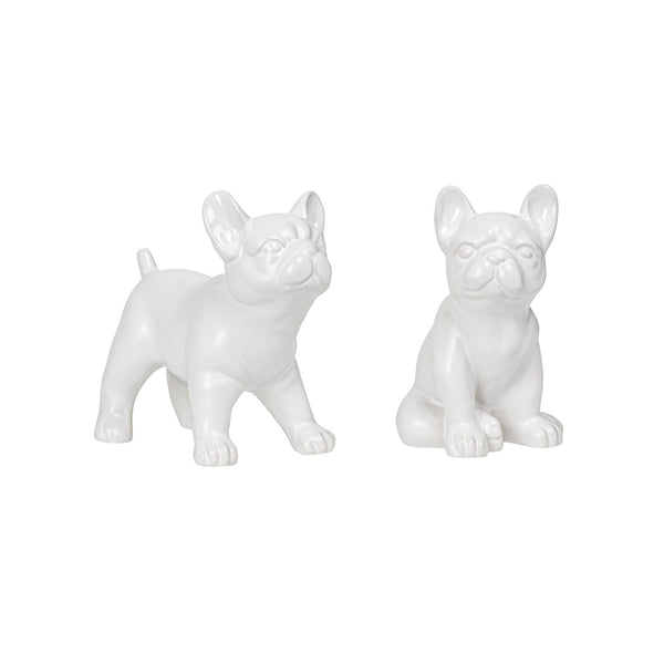 Bulldog Sitting Ceramic Sculpture