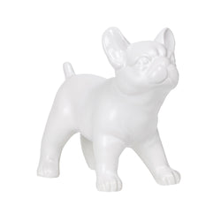crown and birch bulldog standing ceramic sculpture front