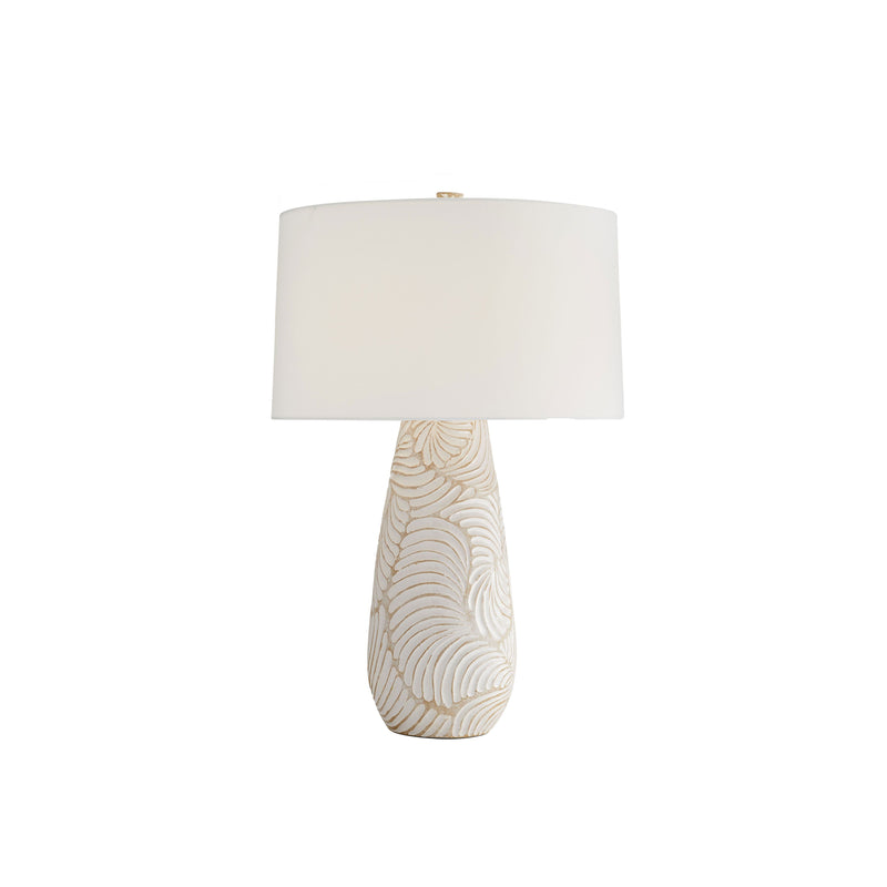 crown and birch casia table lamp light on