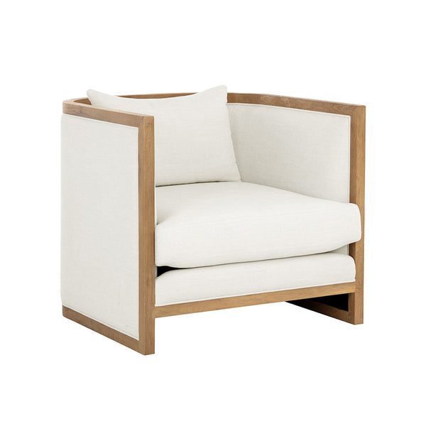 crown and birch celeste lounge chair heather ivory angle