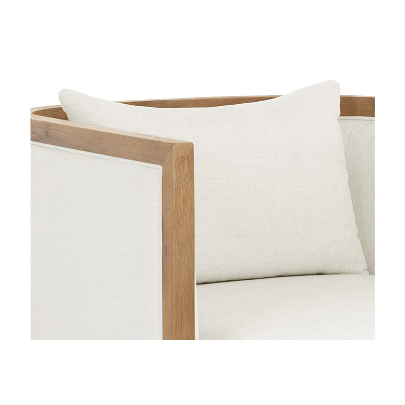 crown and birch celeste lounge chair heather ivory detail