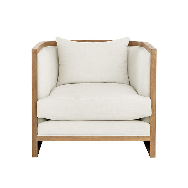 crown and birch celeste lounge chair heather ivory front