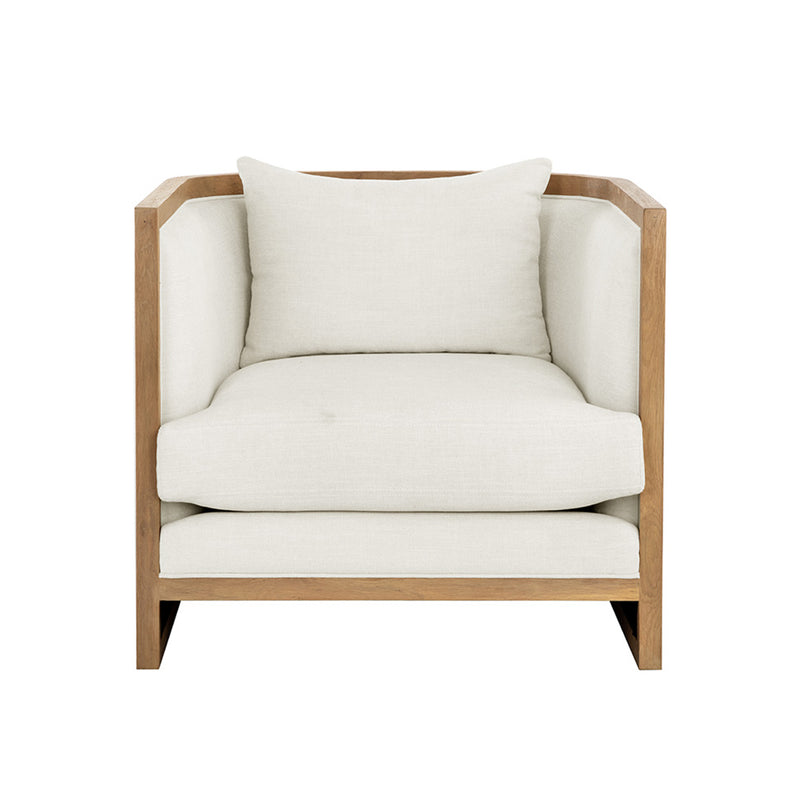 crown and birch celeste lounge chair heather ivory front