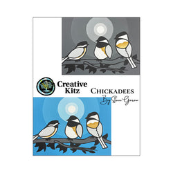 crown and birch chickadees paint kit front