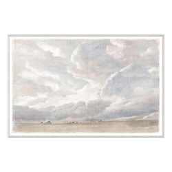 crown and birch cloud study framed print