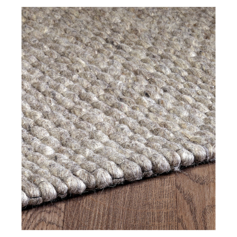 crown and birch corbin wool rug grey edge detail