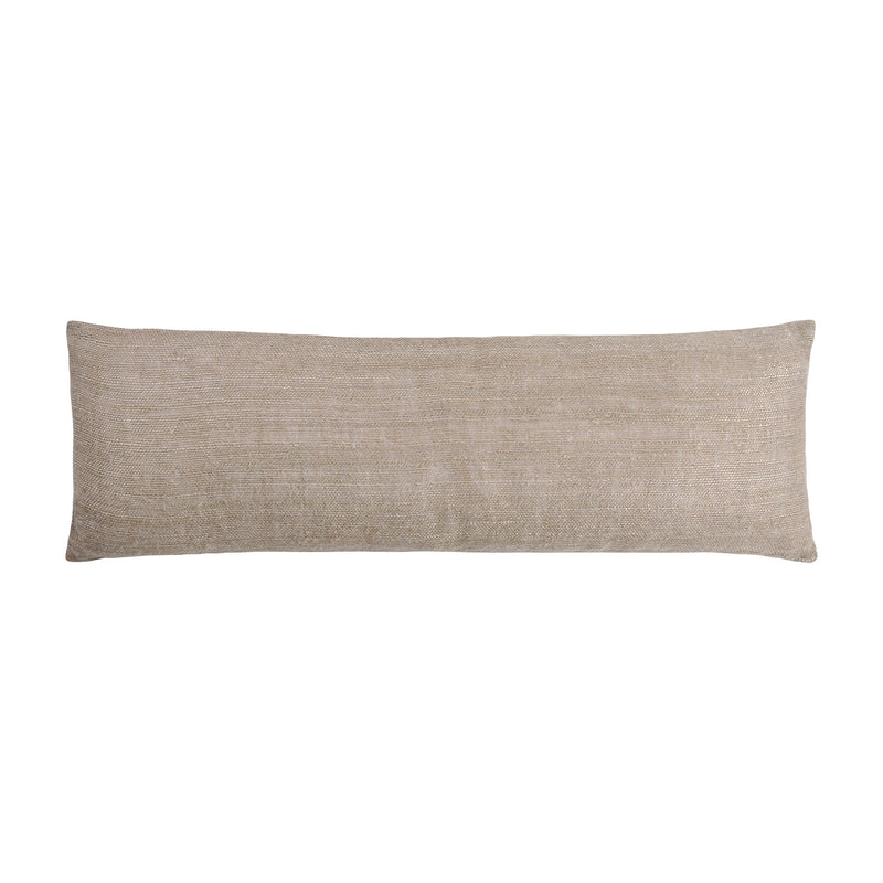 crown and birch delia beige long lumbar pillow front