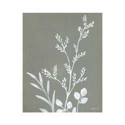 crown and birch delicate stems II frame canvas front