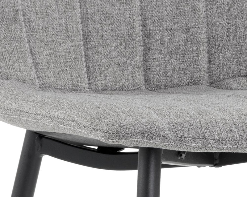 crown and birch dorian dining chair grey detail