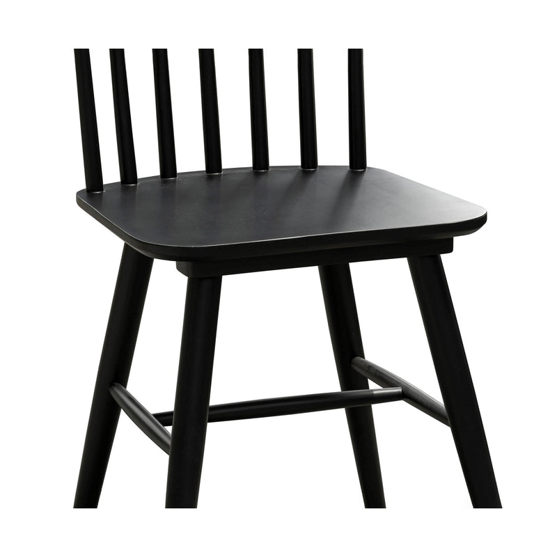 crown and birch eatons dining chair black seat close up