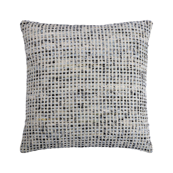 crown and birch elton white grey square knit pillow front