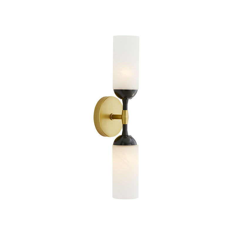 crown and birch emnet sconce antique brass full on