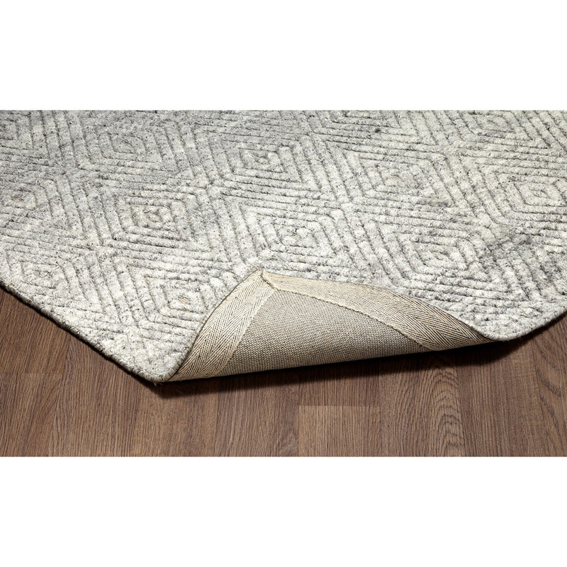 crown and birch estelle wool rug silver backing