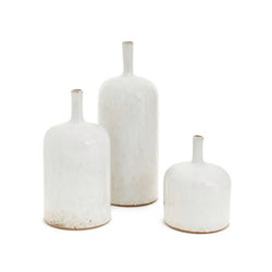crown and birch glazed bottle vase front