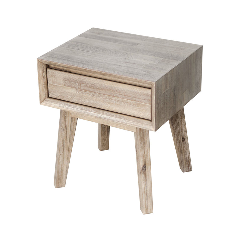 crown and birch gretta one drawer nightstand angle two