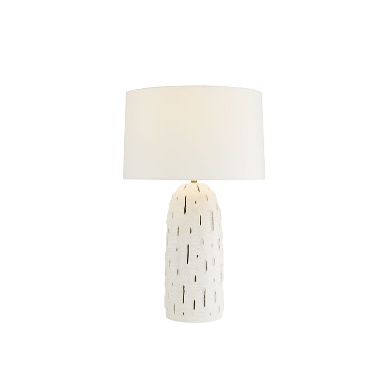 crown and birch grove table lamp light on