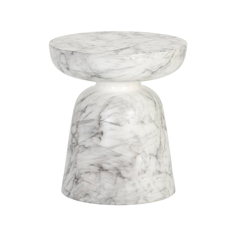 crown and birch halia side table white front