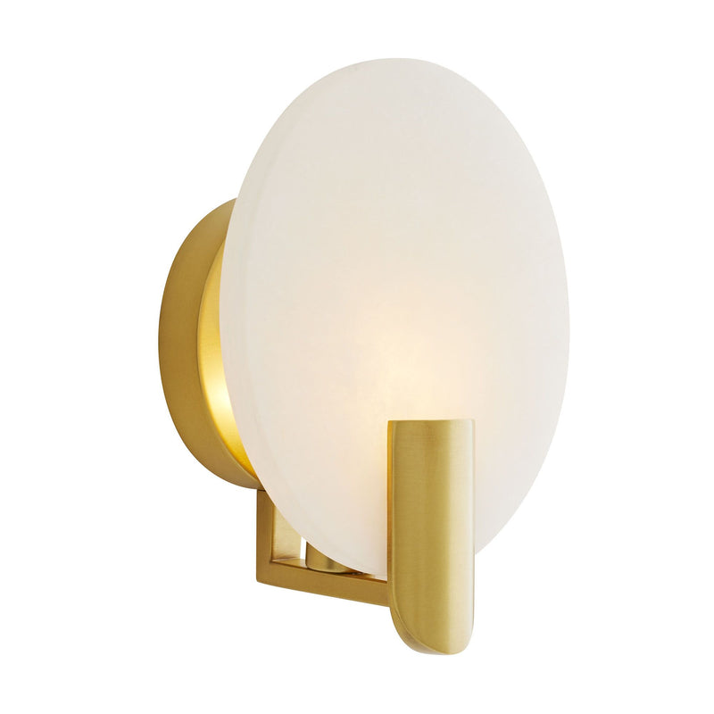 crown and birch hariet sconce antique brass sideview on