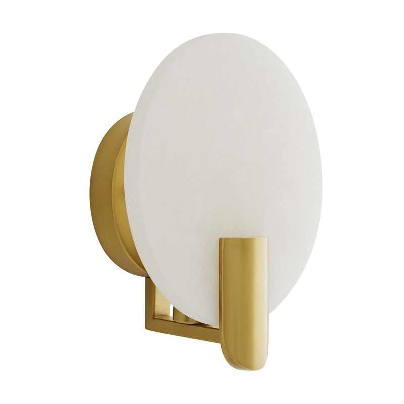 crown and birch hariet sconce antique brass sideview