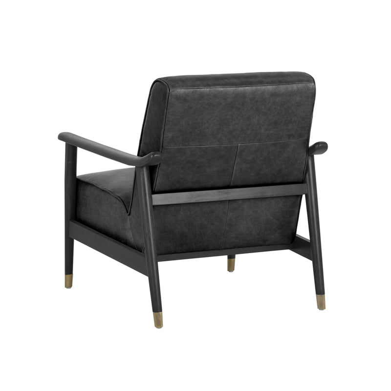 crown and birch keelan lounge chair black back