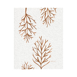 crown and birch leaf impression I canvas wrap front