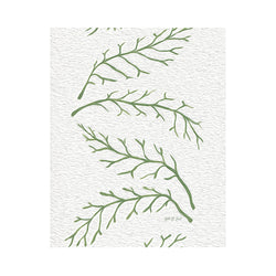 crown and birch leaf impression II canvas wrap front
