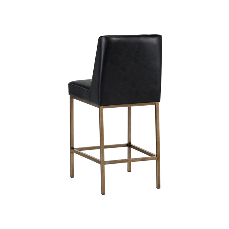 crown and birch leigh counter stool coal black back