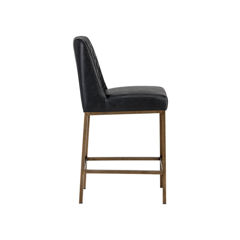 crown and birch leigh counter stool coal black side