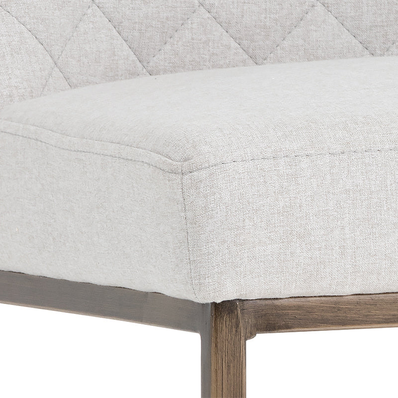 crown and birch leigh bar stool light grey seat detail