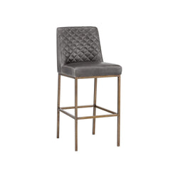 crown and birch leigh bar stool overcast grey angle