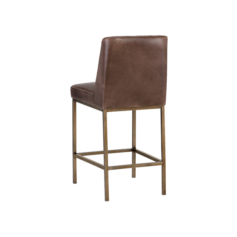 crown and birch leigh counter stool dark brown back