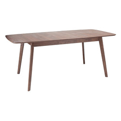 crown and birch luna dining table walnut angle