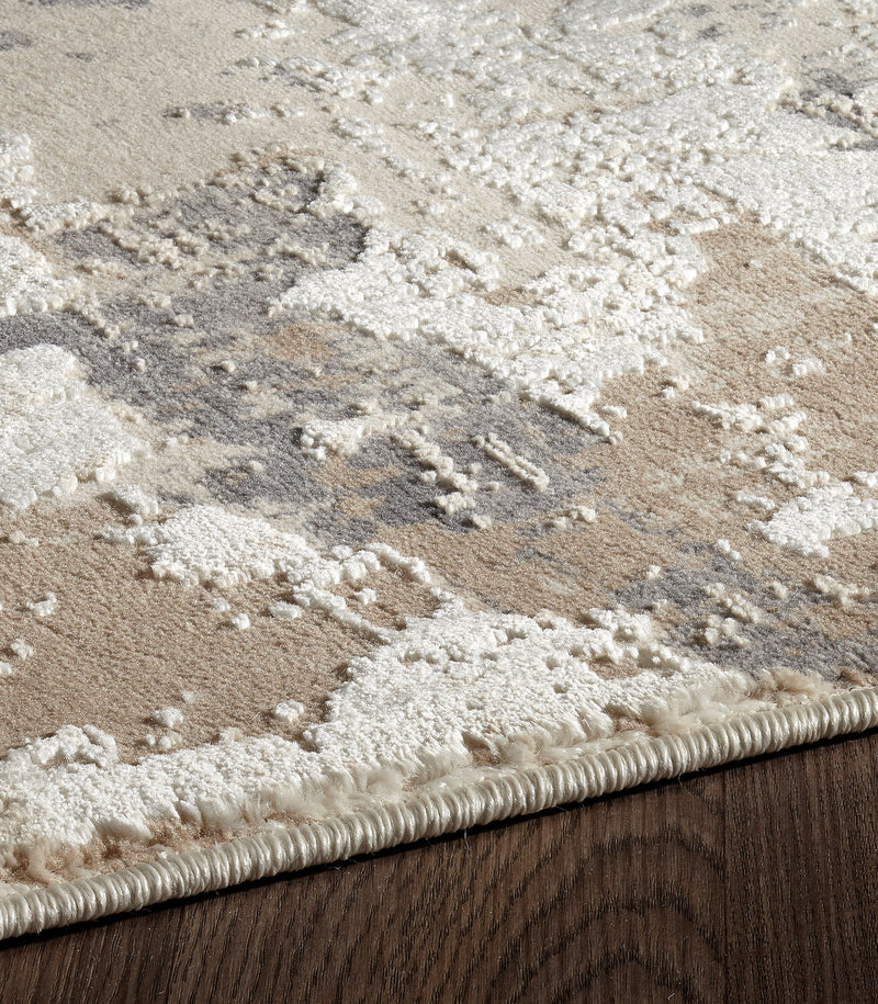crown and birch mattice rug beige detail
