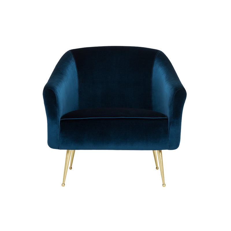 crown and birch megan occasional chair blue front