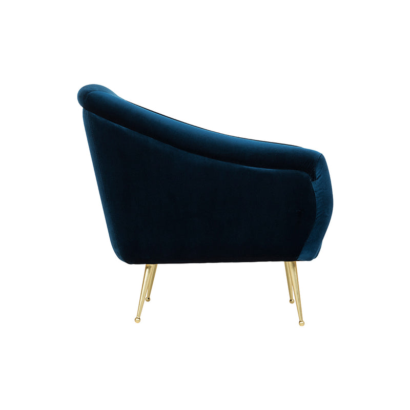crown and birch megan occasional chair blue side