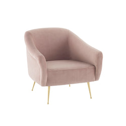 crown and birch megan occasional chair blush angle