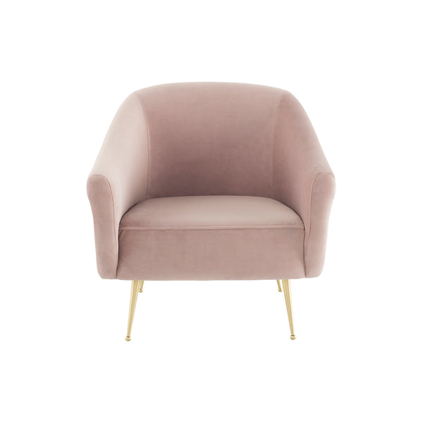 crown and birch megan occasional chair blush front