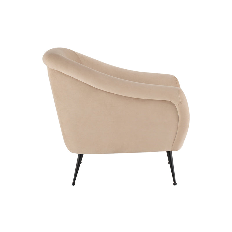 crown and birch megan occasional chair nude side