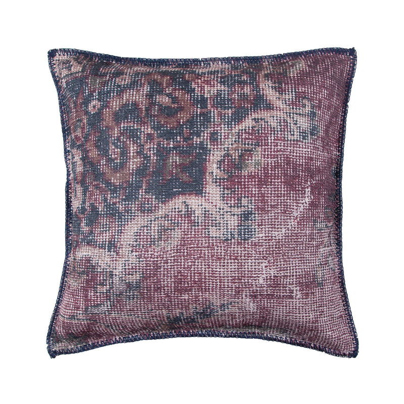 crown and birch mooney burgundy textured pillow front