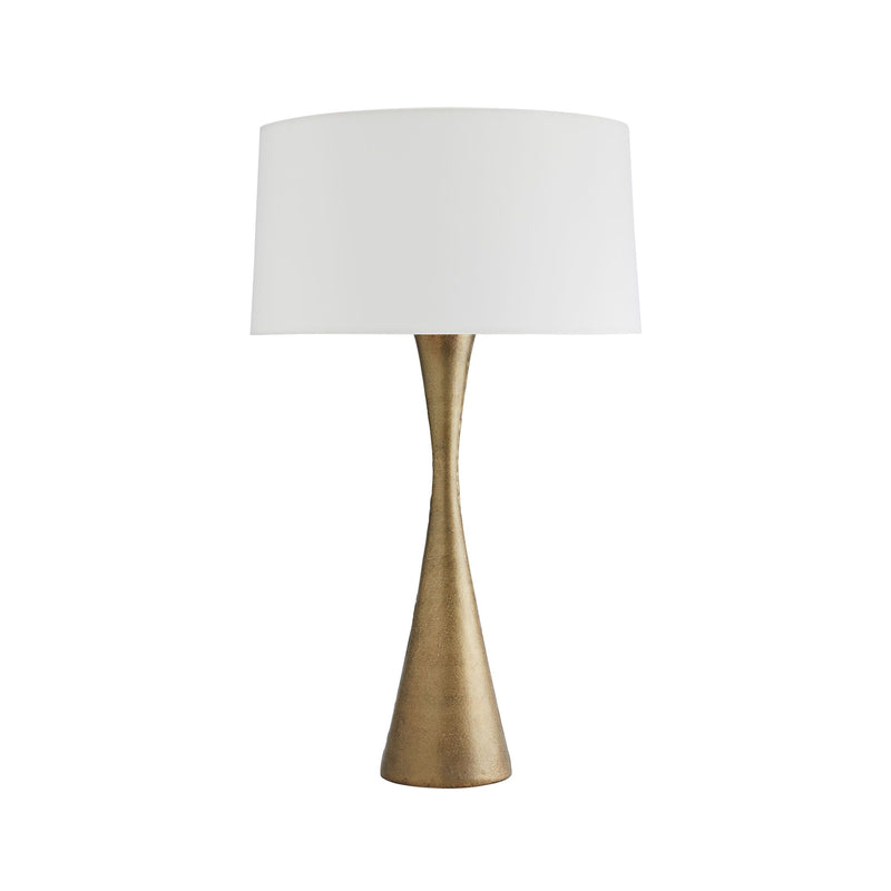 crown and birch naara table lamp antique brass front