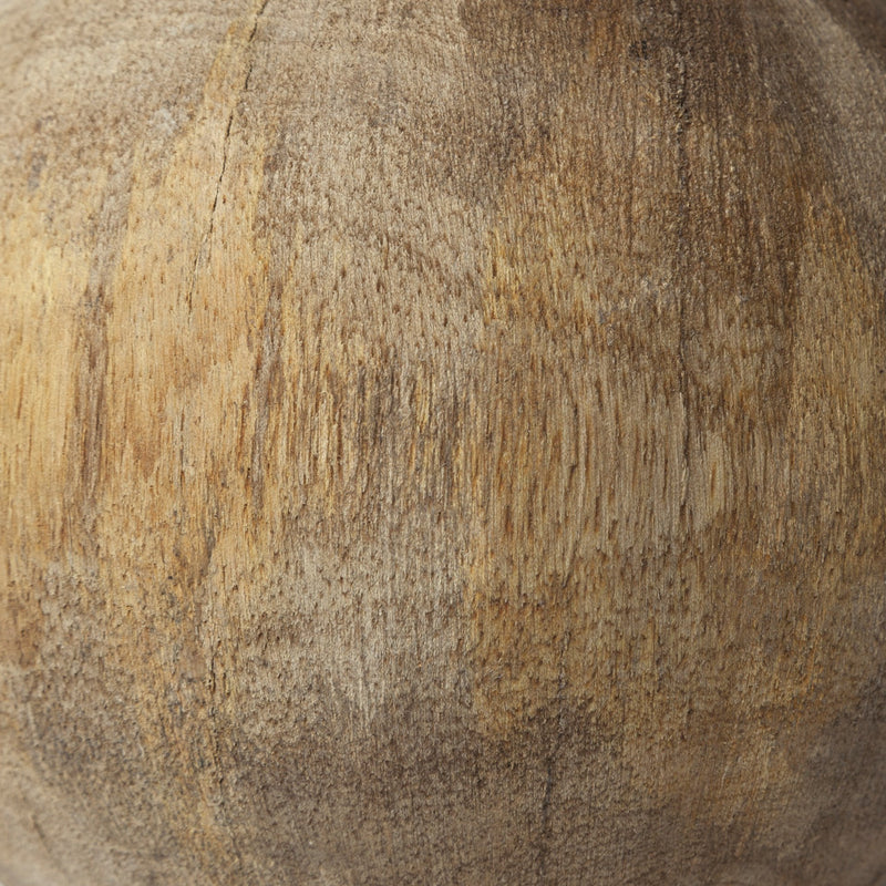 crown and birch natural wood spheres set of 3 detail
