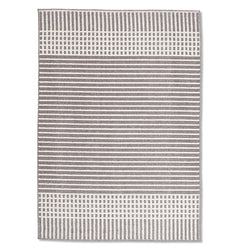 crown and birch nova washable rug grey white front