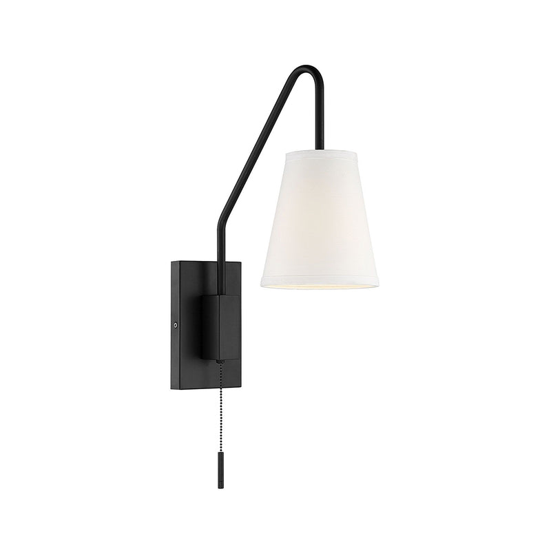 crown and birch olivia wall sconce matte black full