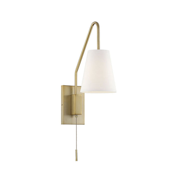 crown and birch olivia wall sconce warm brass angle
