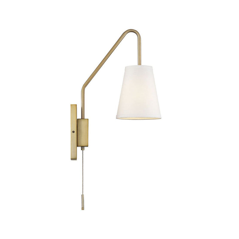 crown and birch olivia wall sconce warm brass side