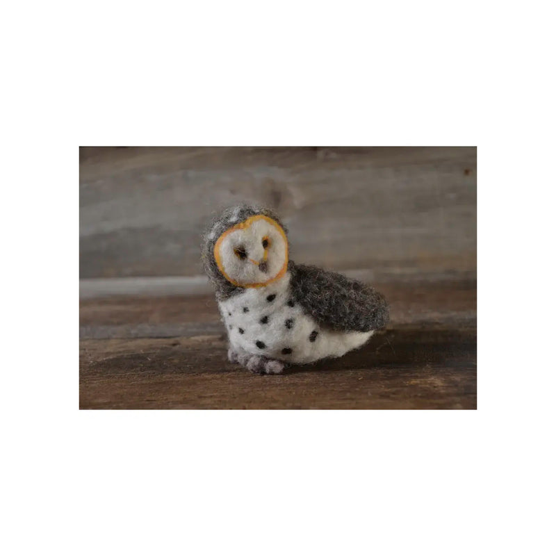 crown and birch owl needle felting kit 