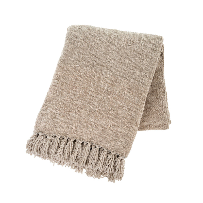 crown and birch palisades chenille throw silver front
